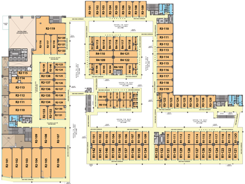 M3M Corner Walk Floor Plans and Unit Layout- First Floor